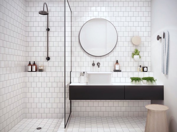 alternatives to subway tile, white mosaic tile