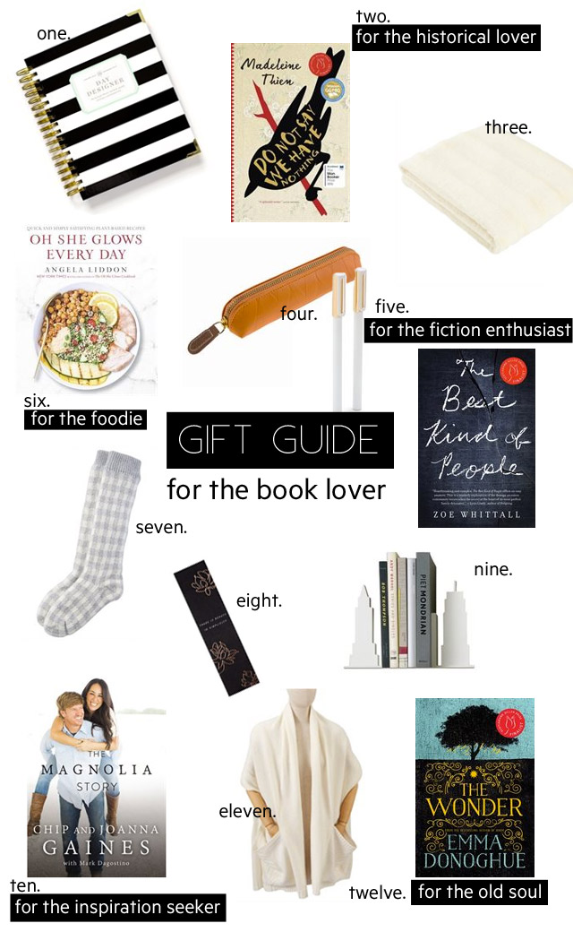 gift guide, gift guide for the book lover, gift ideas, gift guide 2016