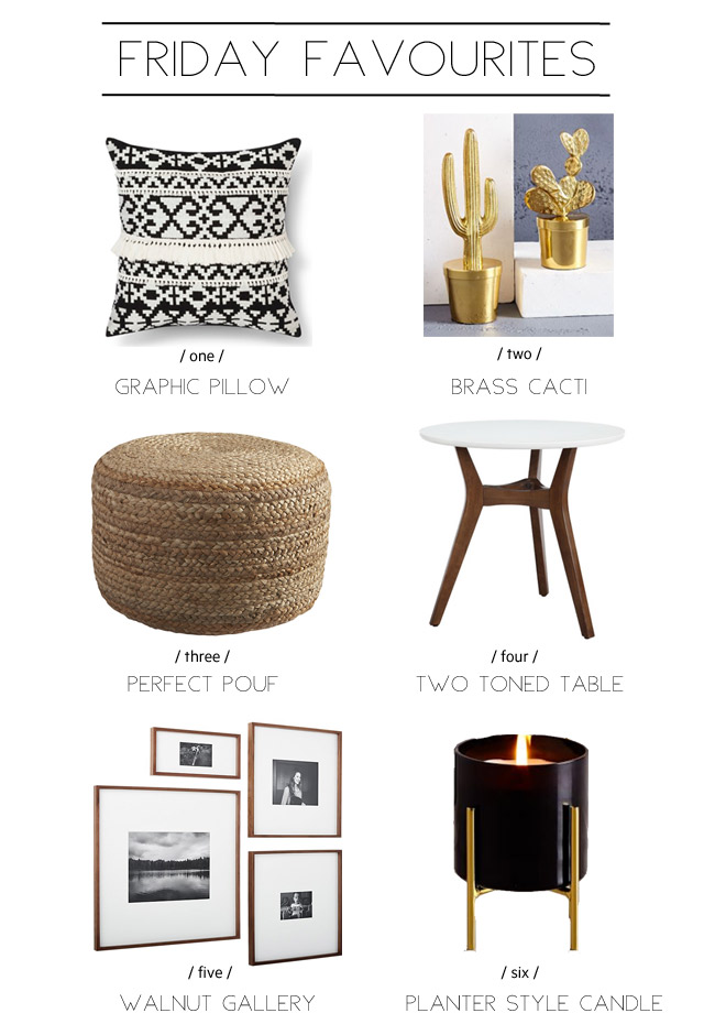 a round up of home decor favourites 