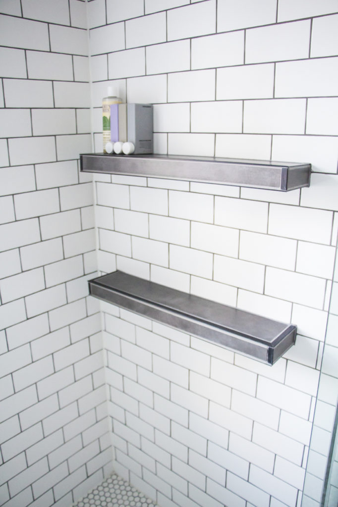 A Modern Meets Traditional Black and White Bathroom Makeover - Kristina