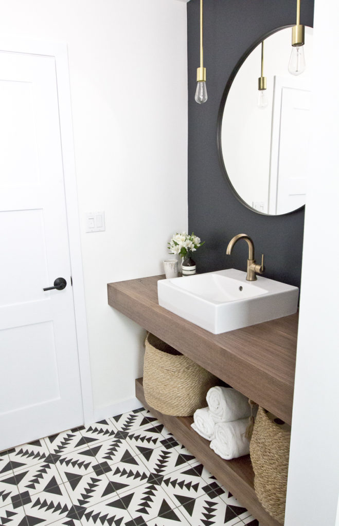 Modern bathroom renovation REVEAL: The finished One Room Challenge! /  Create / Enjoy