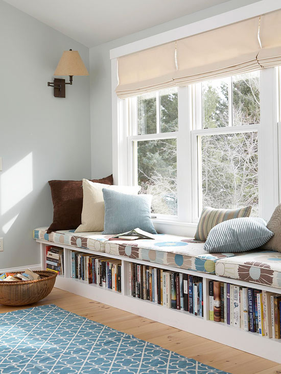 Built in Window Seating, window bench, window seats, reading nook