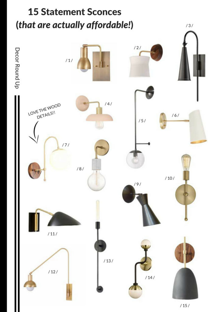 statement sconces, wall sconces, affordable lighting