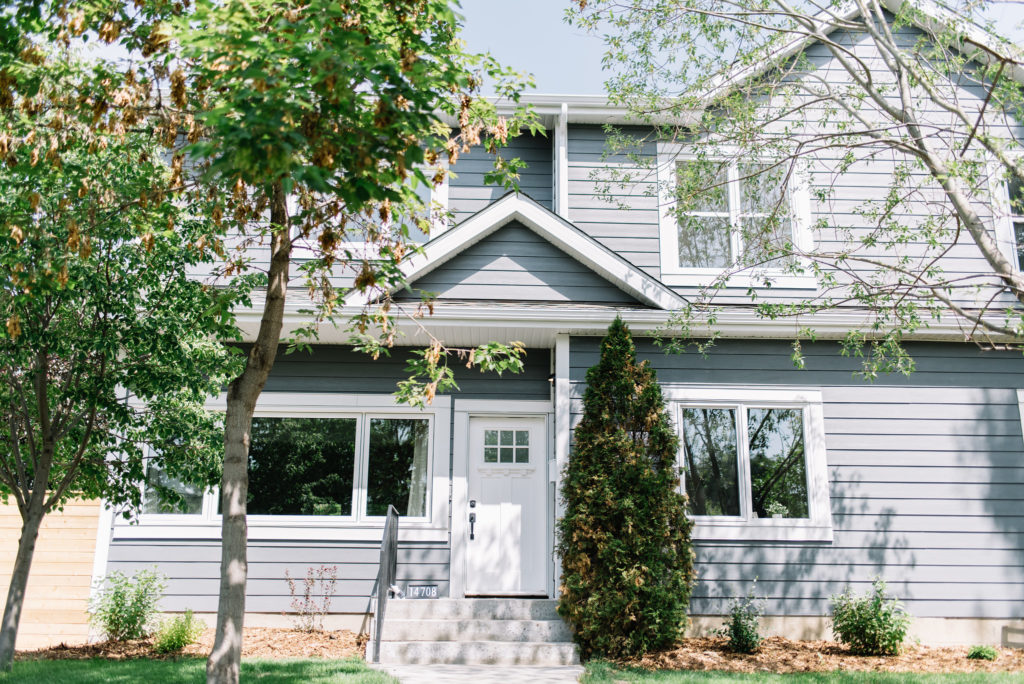 Before and After The Lady Laurier, two storey, exterior home design