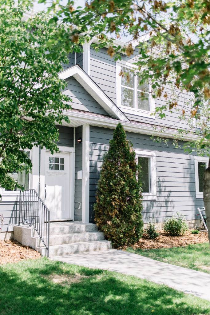 Before and After The Lady Laurier, two storey, exterior home design