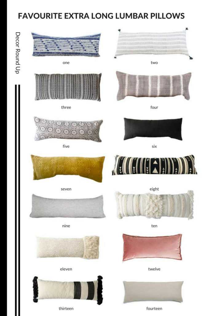 Our Extra Long Lumbar Pillow Roundup (Our Easiest Bed Making Hack) - Emily  Henderson