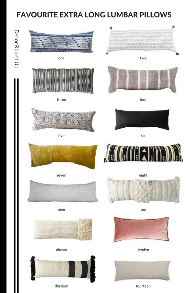 11 Long Lumbar Pillows for a Stylish Bed