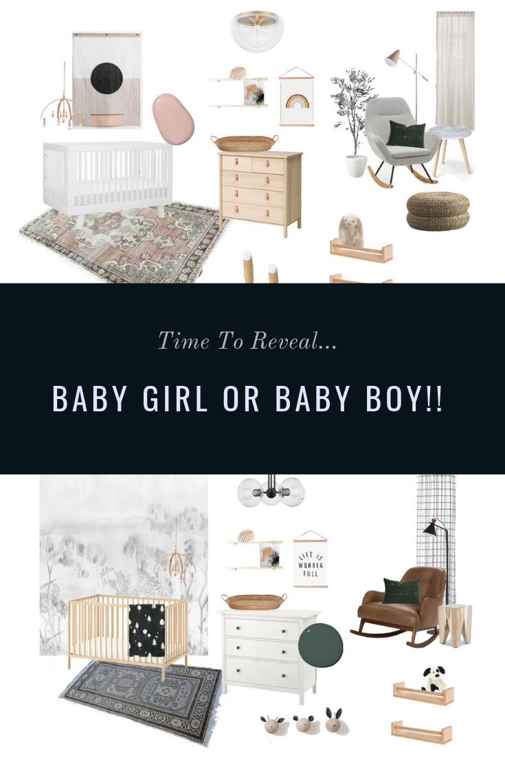 nursery design, gender reveal