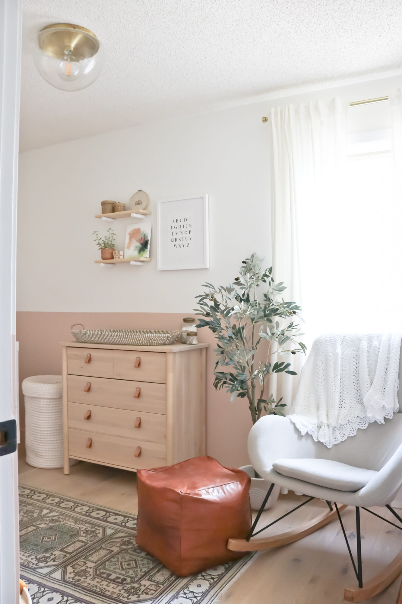 baby girl nursery, nursery reveal, pink nursery, modern baby nursery