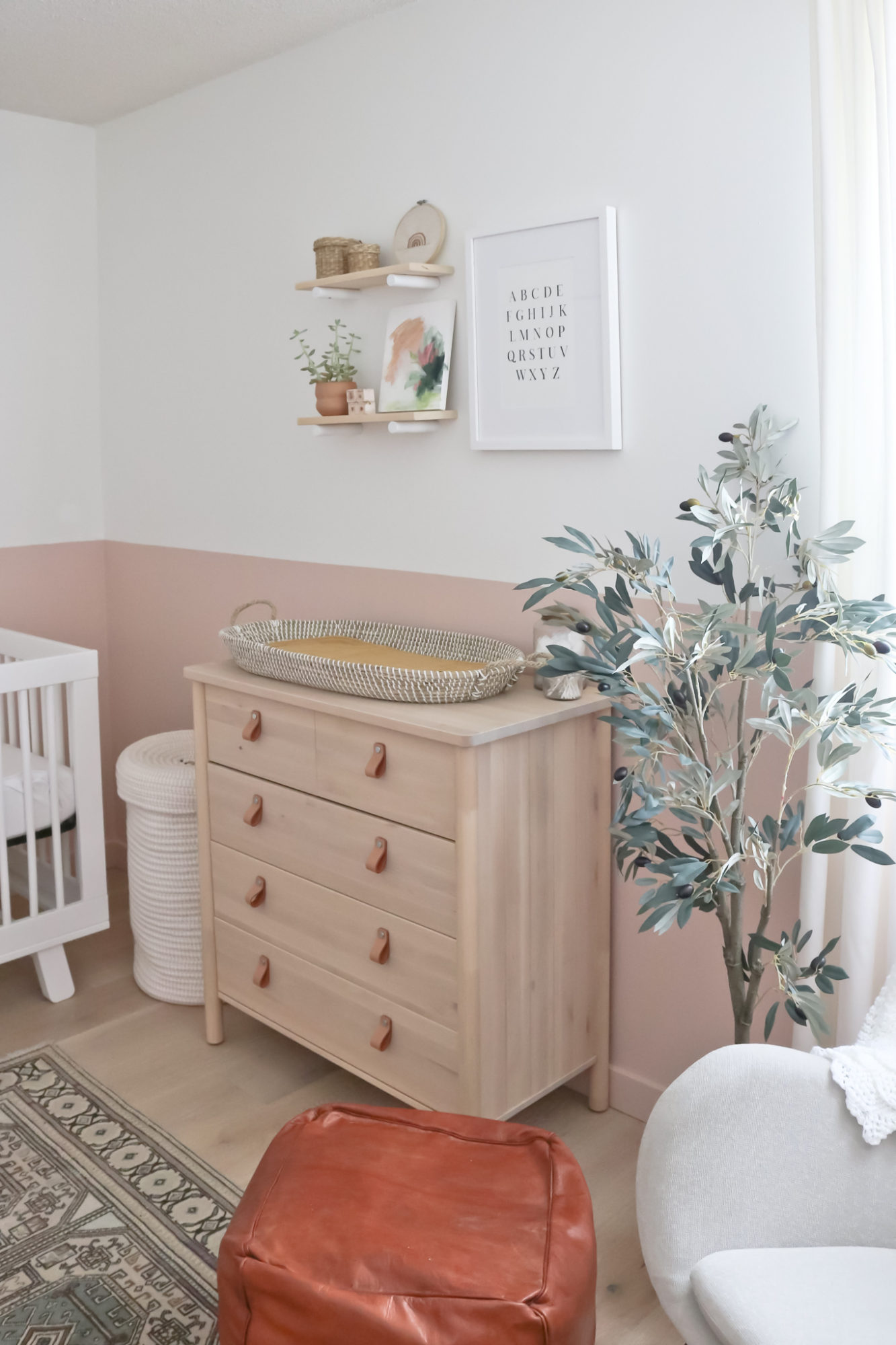 baby girl nursery, nursery reveal, pink nursery, modern baby nursery