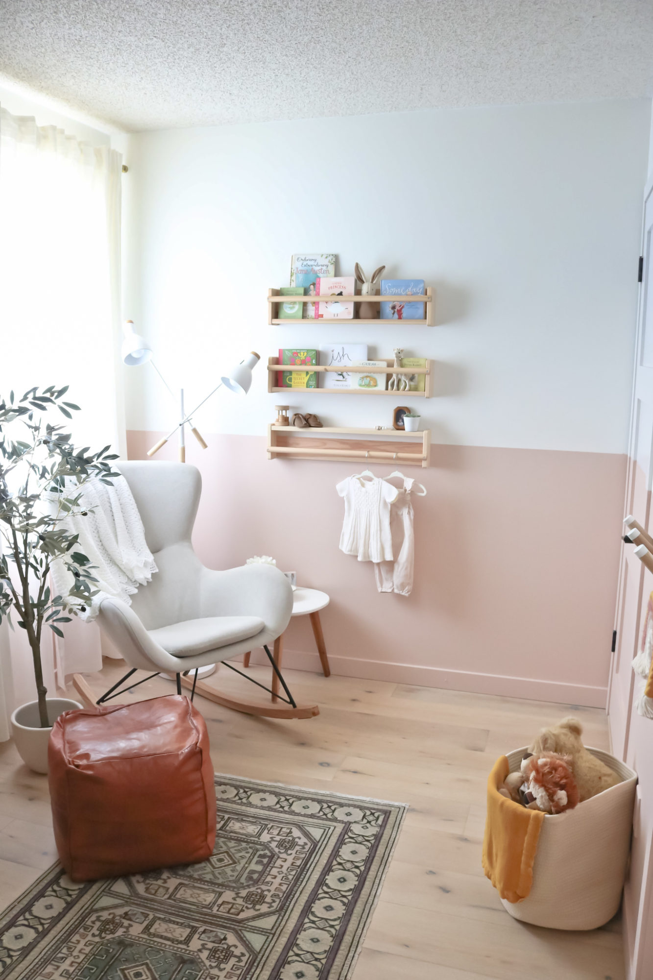 baby girl nursery, nursery reveal, pink nursery, modern baby nursery