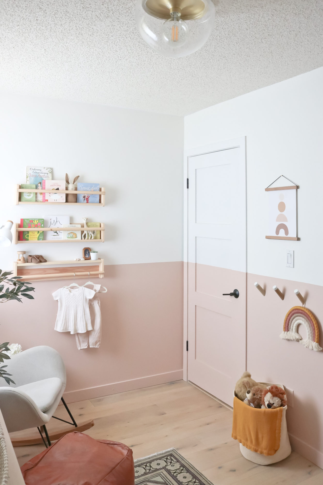 baby girl nursery, nursery reveal, pink nursery, modern baby nursery