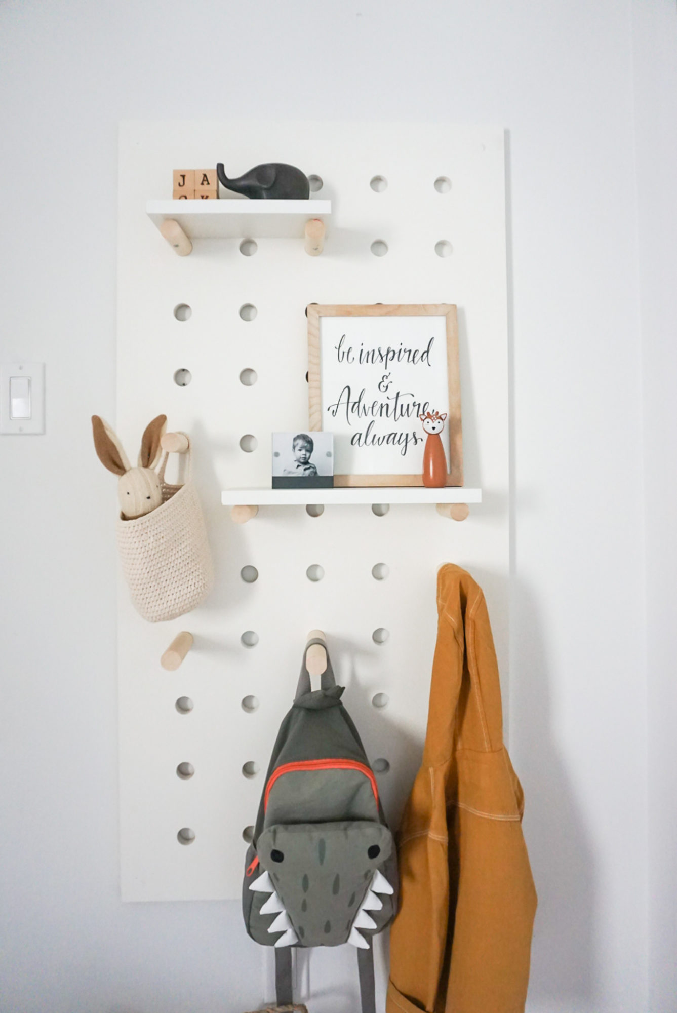 big kid bedroom, kids bedroom design, kids bedroom decor, before and after, DIY pegboard