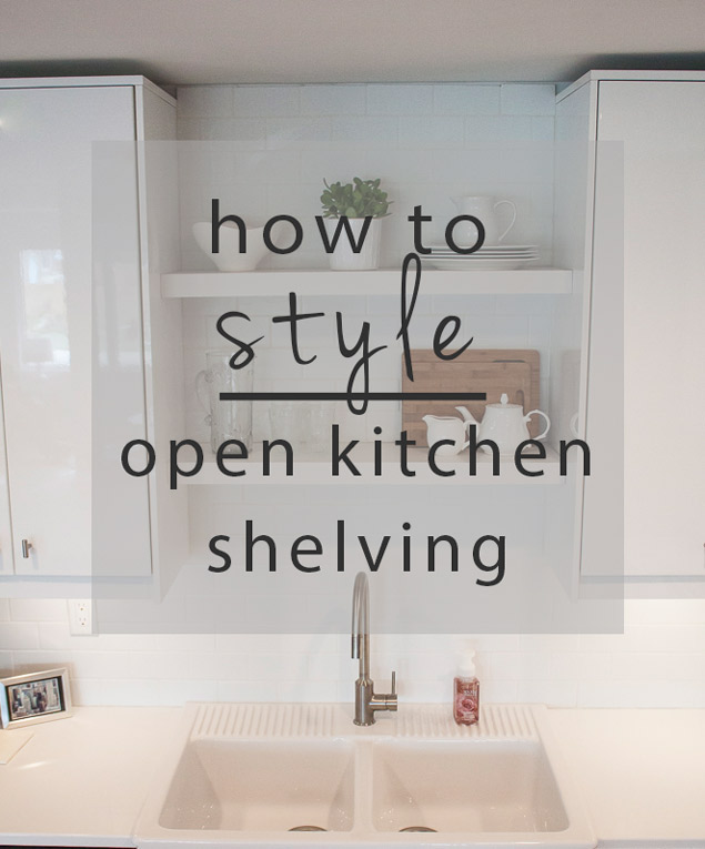 open kitchen shelving