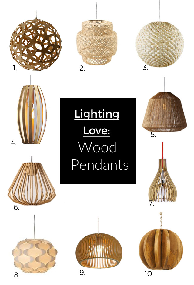 10 wonderful wood pendants