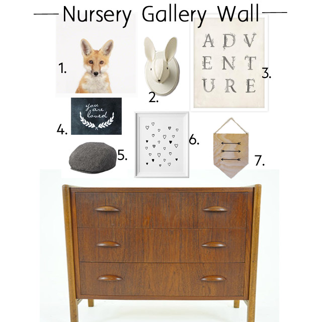nursery gallery wall, nursery decor, nursery