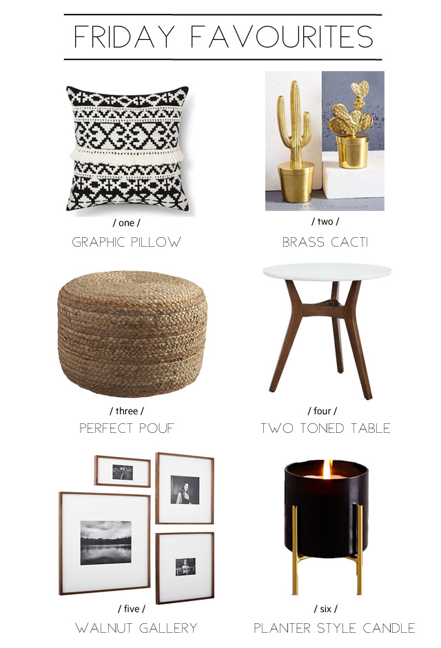 a round up of home decor favourites