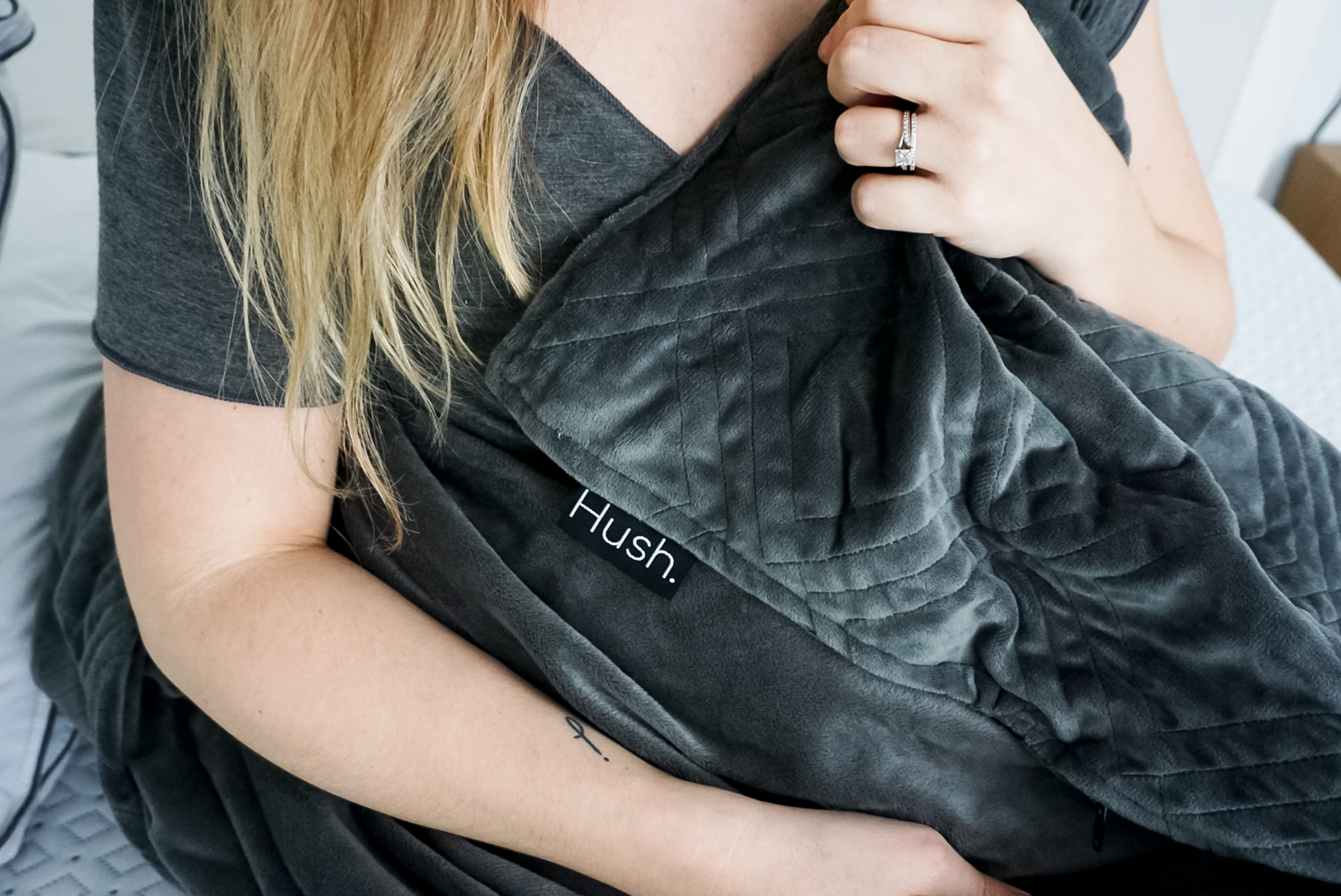 Better Nights with Hush - A Weighted Blanket Review - Kristina Lynne