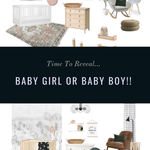 nursery design, gender reveal